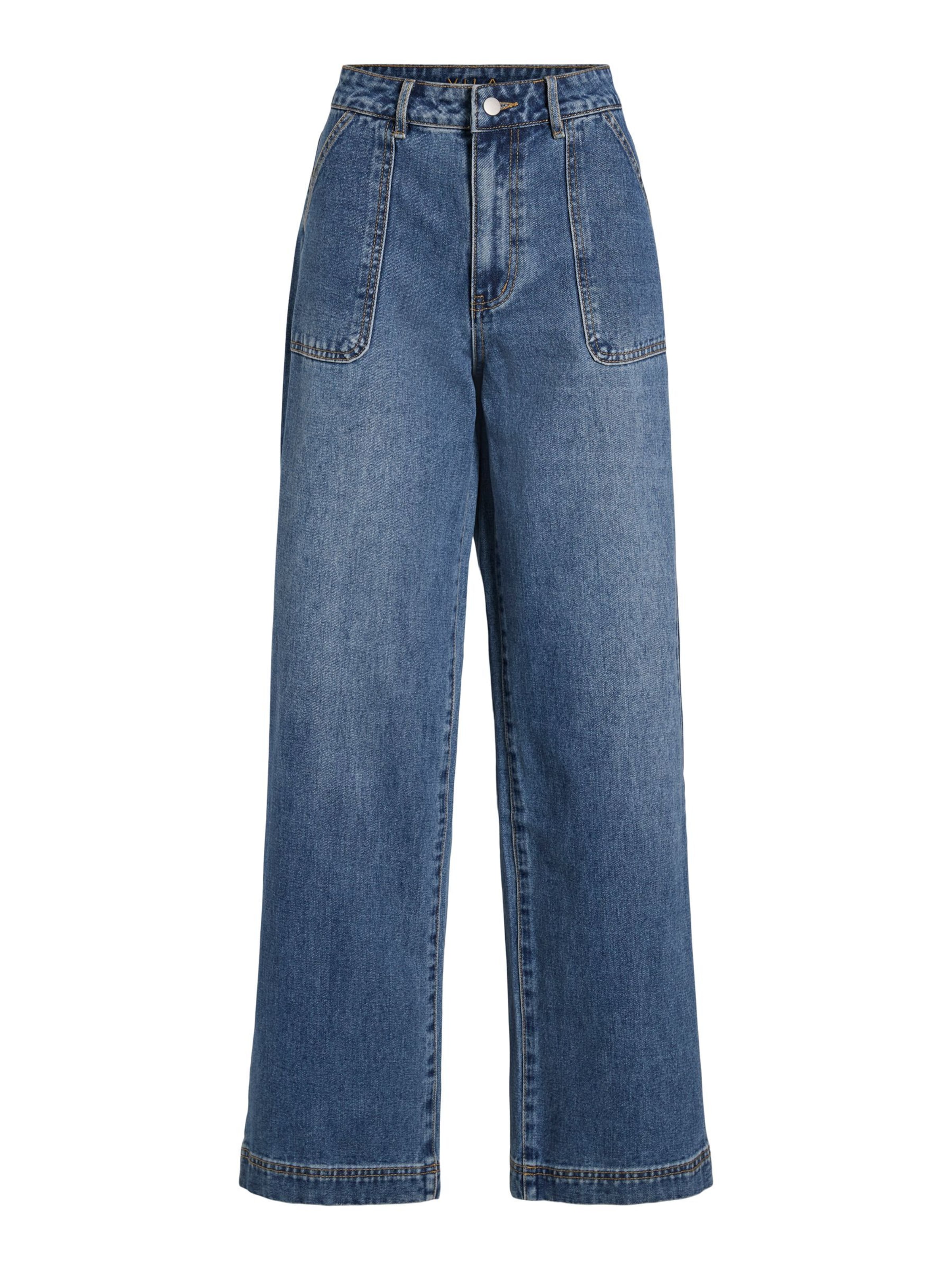 VILA Jean 'Vibinja' en bleu, Vue avec produit