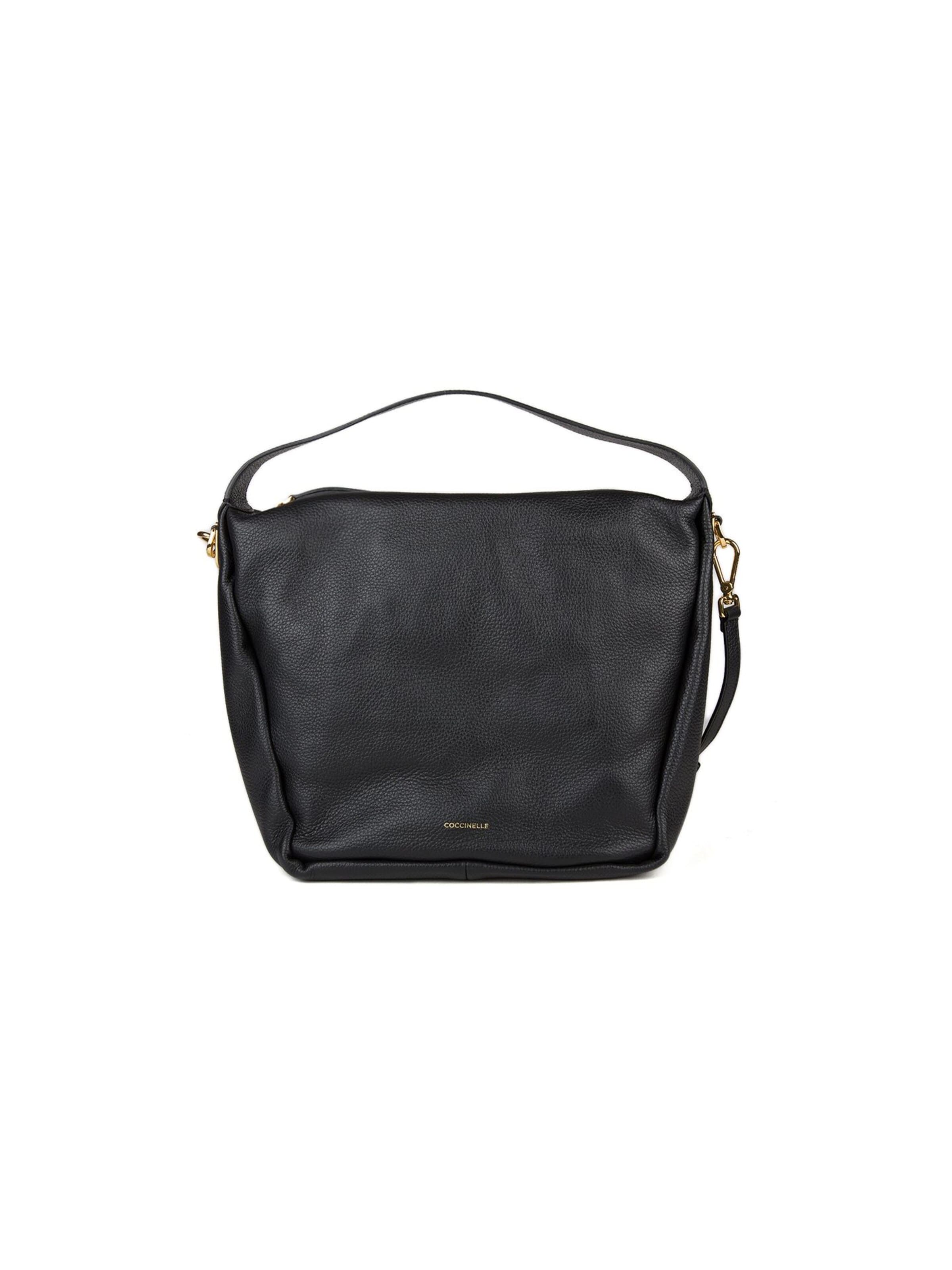 Coccinelle Schultertasche 'Coccinelle Shoulder Bag Warm Taupe'‌‌‌‌ in Schwarz: Vorderseite