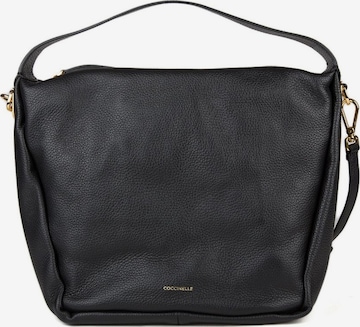 Coccinelle Schultertasche 'Coccinelle Shoulder Bag Warm Taupe' in Schwarz: Vorderseite