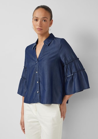 s.Oliver Blouse in Blauw: voorkant