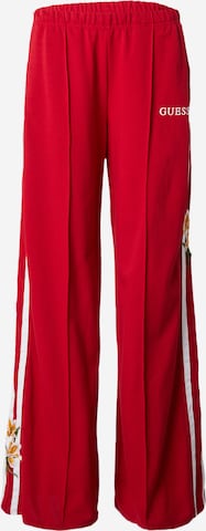 Wide leg Pantaloni 'Zoey' de la GUESS pe roșu: față