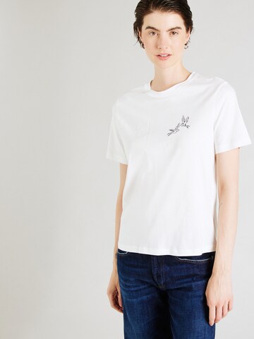 VILA Shirt 'VISYBIL BIRD' in Wit: voorkant