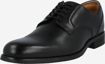 CLARKS Lace-Up Shoes 'CraftArlo' in Black: front