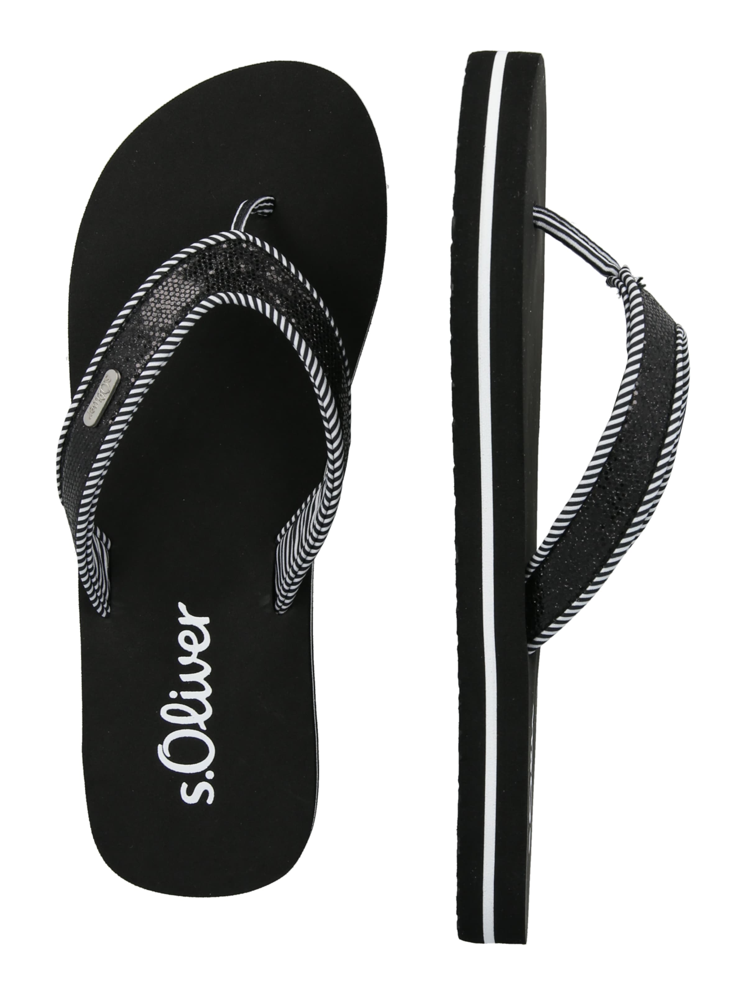 Flip-flops de la s.Oliver pe negru