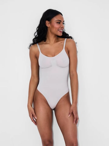 creamy Shaping Bodysuit 'Sculpting Shapewear mit String' in Grey