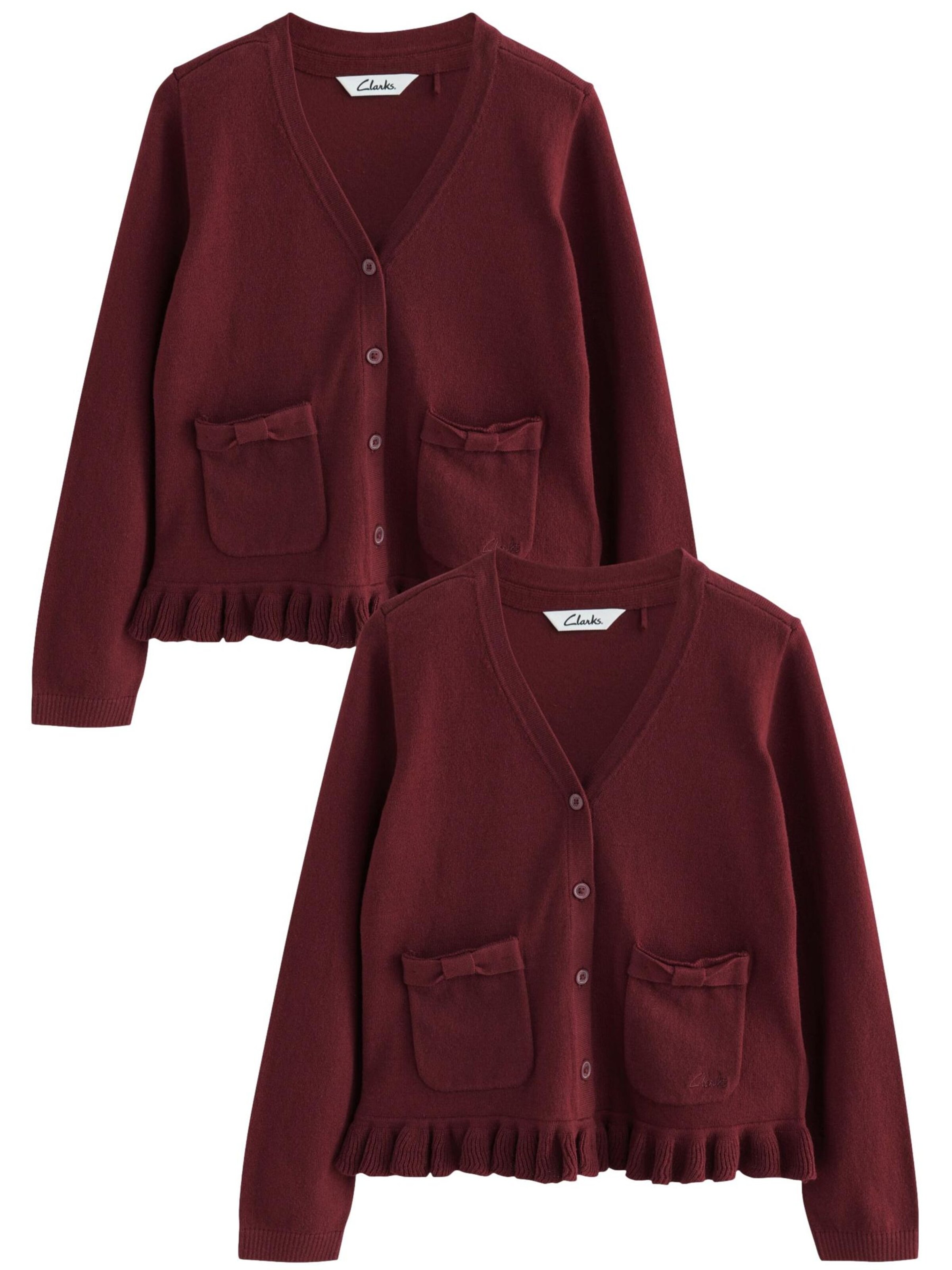 CLARKS Knit cardigan in Red: front