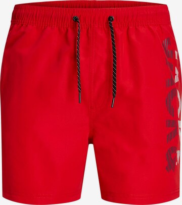 Jack & Jones Junior Badeshorts 'Fiji' in Rot: predná strana