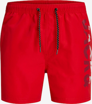 Shorts de bain 'Fiji' Jack & Jones Junior en rouge : devant