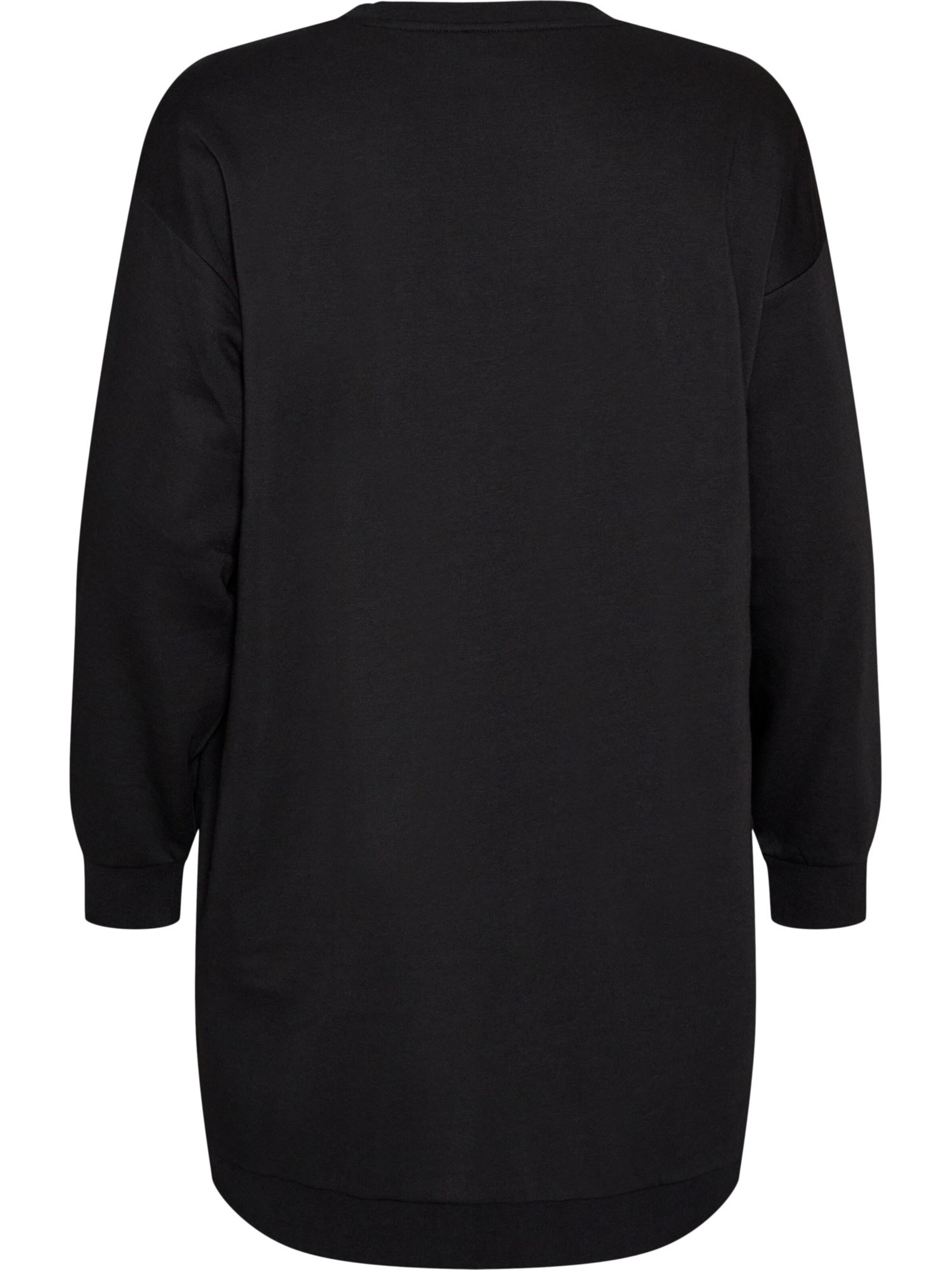 Zizzi Oversized jurk 'FLAMELA' in Zwart