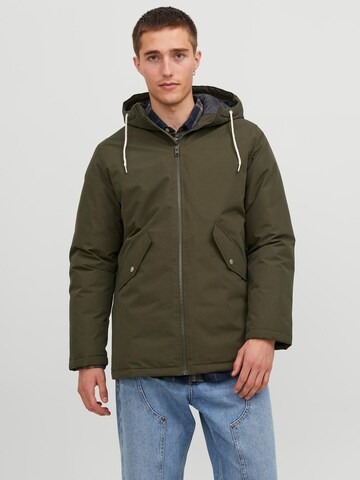 JACK & JONES Tussenparka 'Loop' in Groen: voorkant