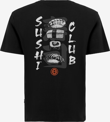 Oldskull Shirt 'Asian Sushi Lover Graphic' in Black: front