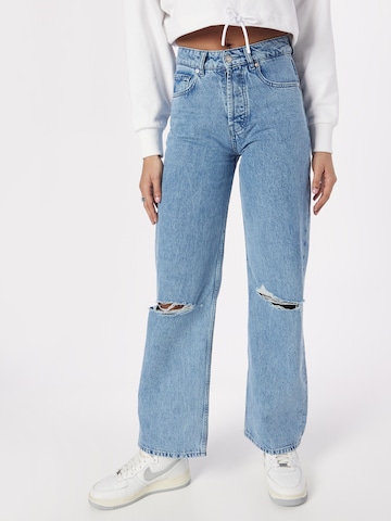 HUGO Red Wide leg Jeans in Blue: front