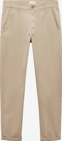 MANGO TEEN Tapered Pants 'Chinob' in Beige: front