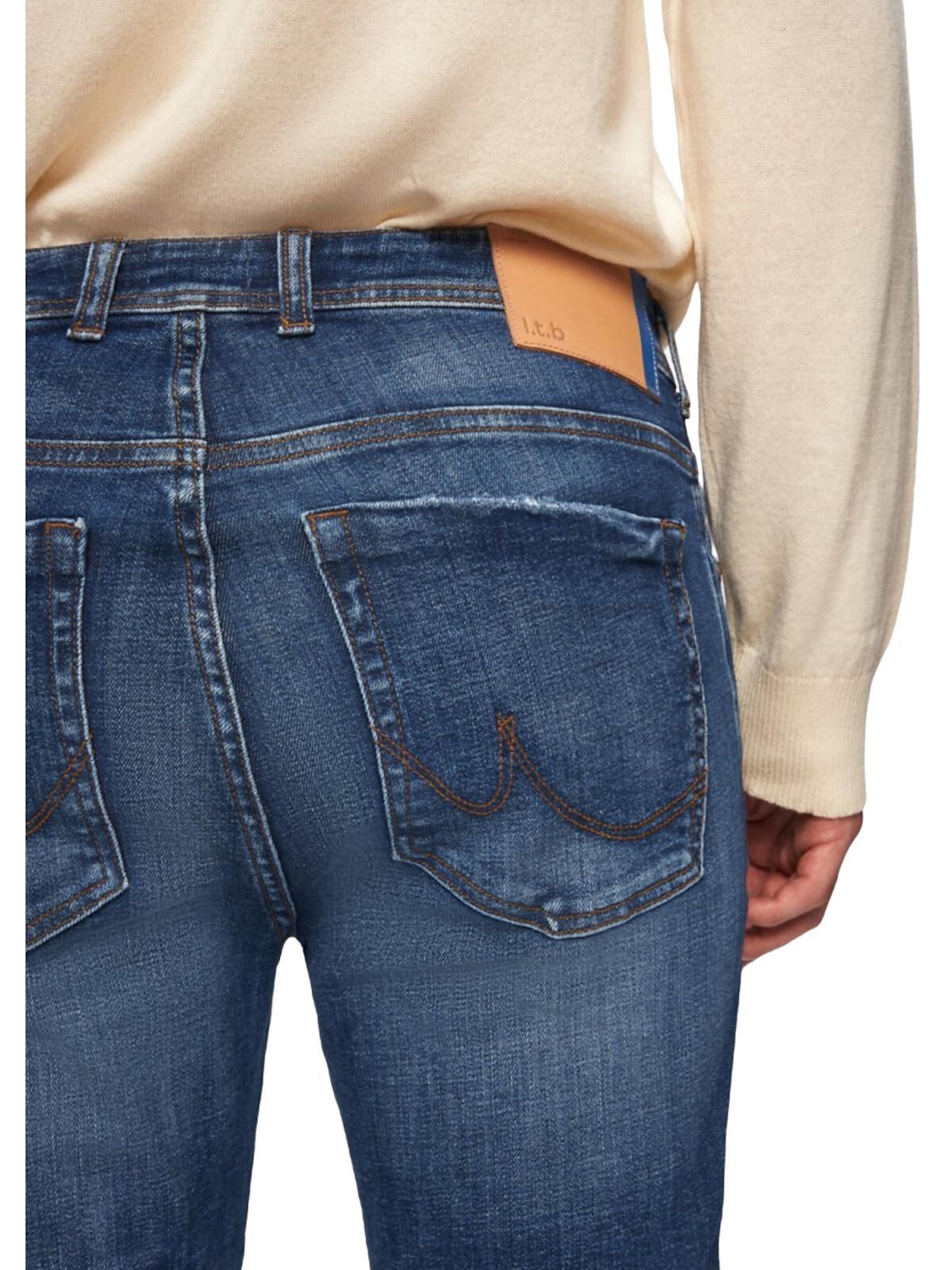 LTB Jeans - regular Vaquero 'LTB Jeans Herren Tinman 400 Straight Leg Jeanshose mit mittelhohem Bund' en azul