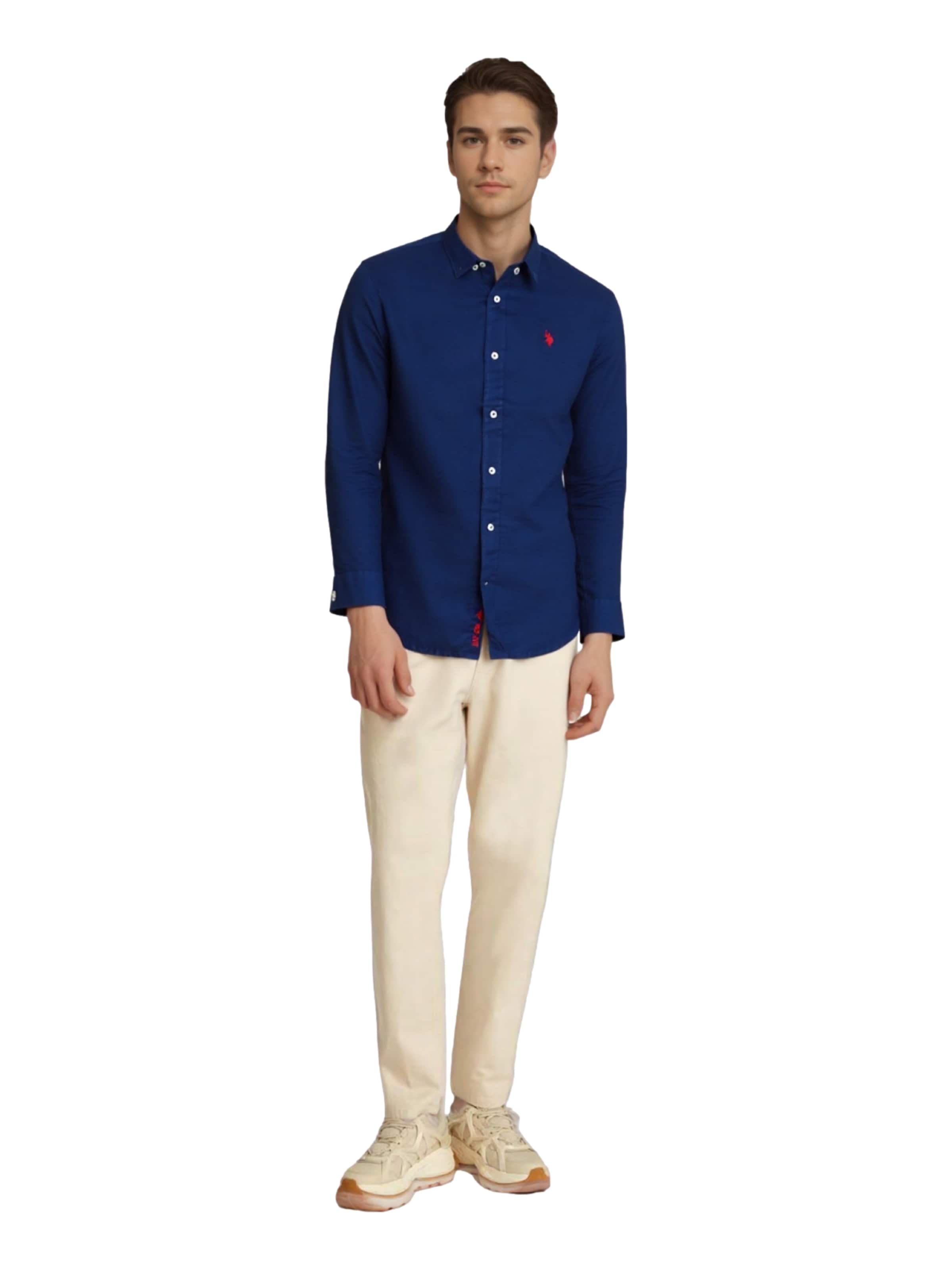 U.S. POLO ASSN. Regular Fit Hemd in Blau