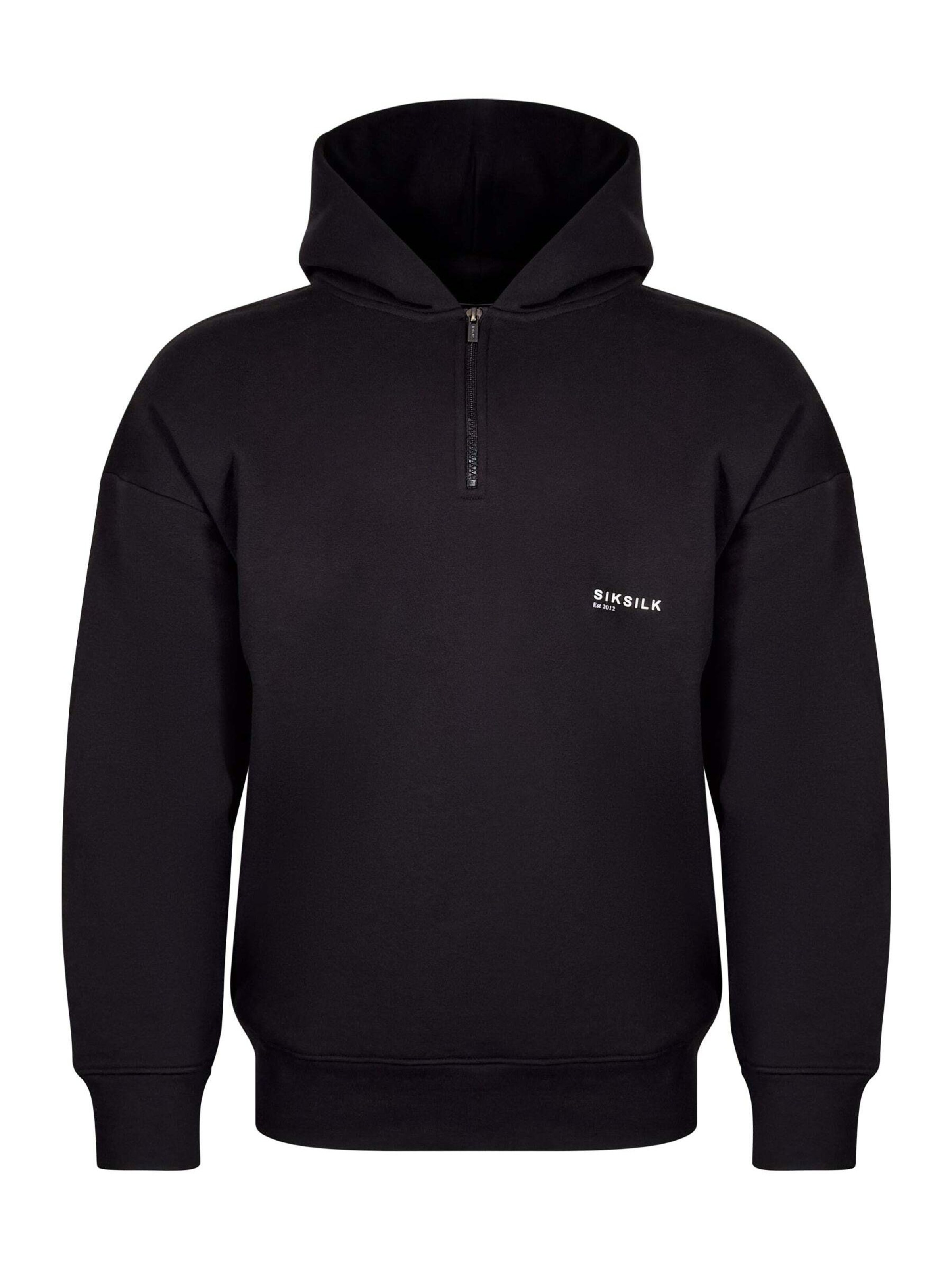 SikSilk Sweatshirt 'Graphic Hoodie' in Black: front