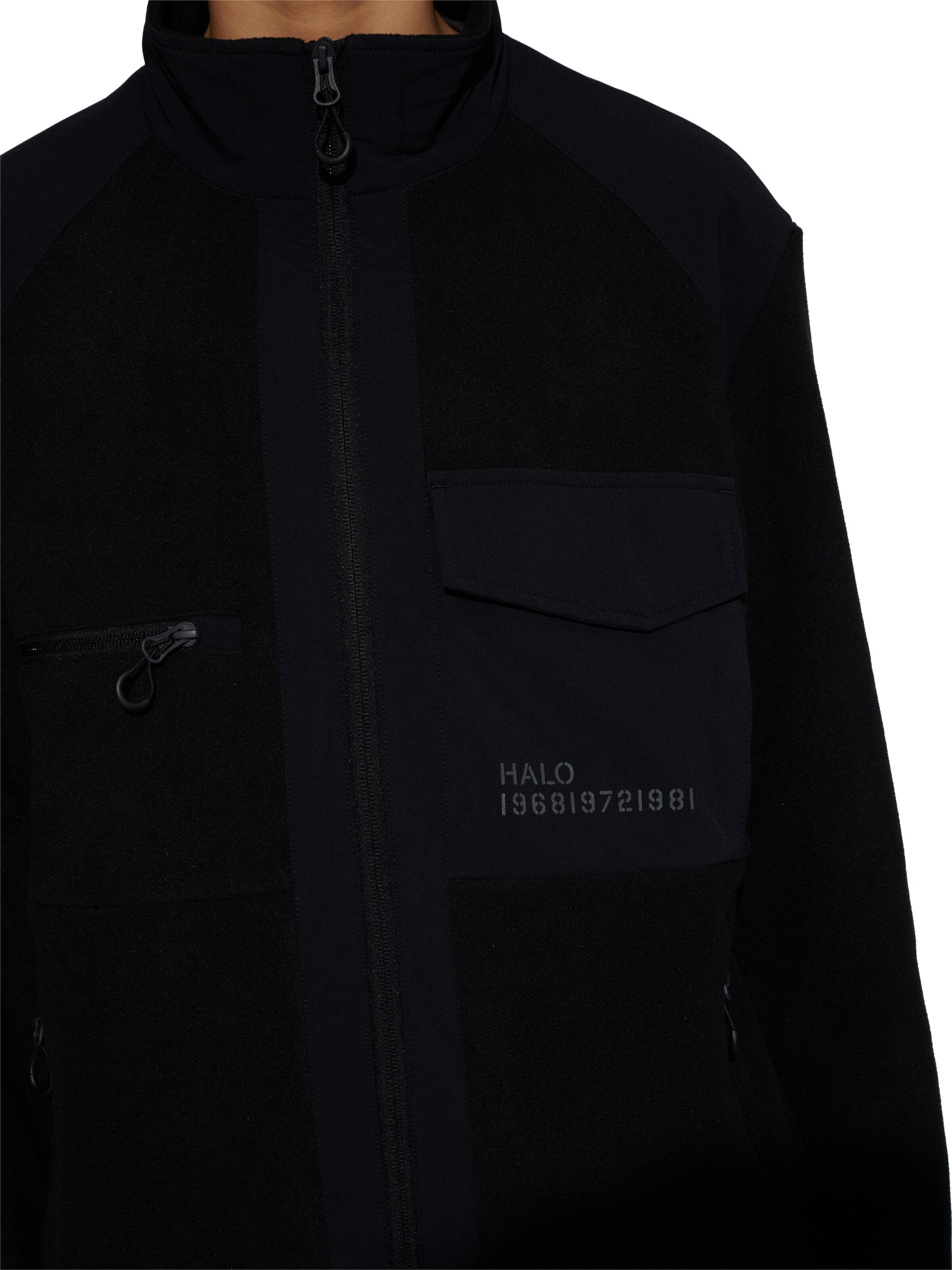 HALO Fleecejacke in Schwarz