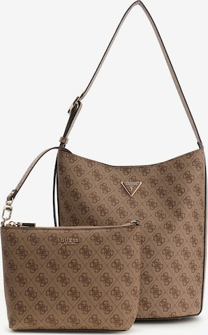 GUESS Taška přes rameno 'MERIDIAN II' – hnědá: přední strana