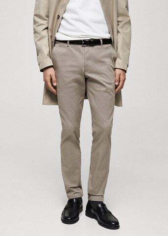 MANGO MAN Slimfit Hose 'Barna' in Grau: Vorderseite