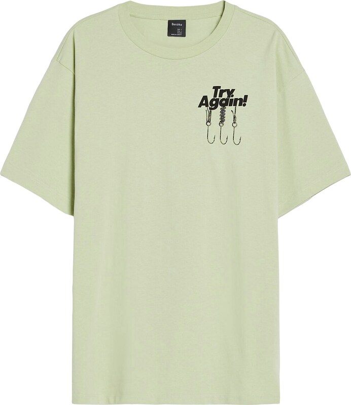 Bershka T-Shirt in Pastellgrün Bershka T-Shirt in Pastellgrün