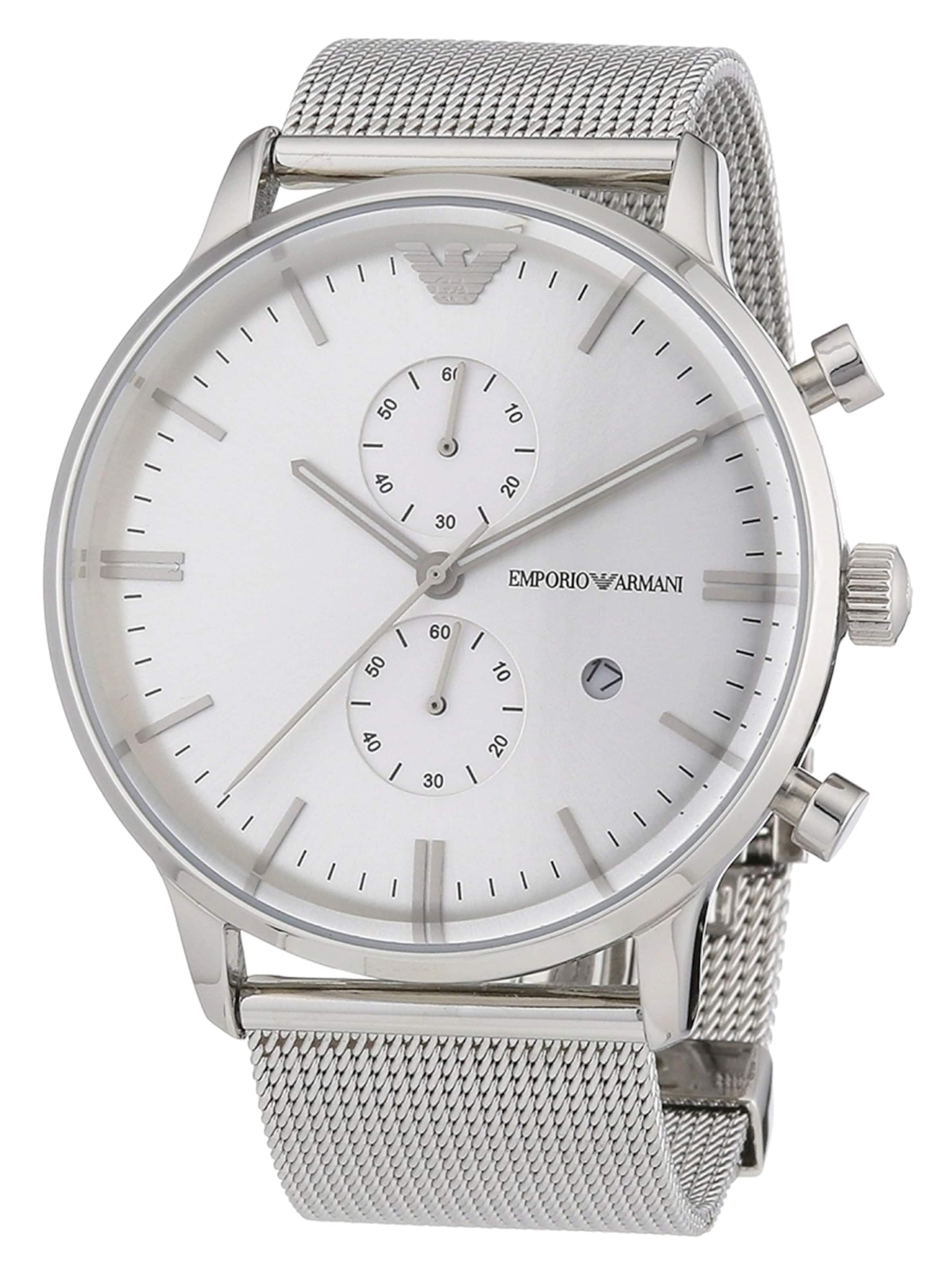 Montre à affichage analogique 'Gianni' Emporio Armani en argent : devant