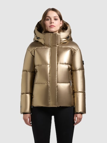 khujo Winter Jacket 'Devina' in Gold: front