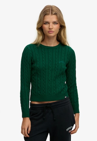 Superdry & Co Trui 'Essentials' in Groen: voorkant