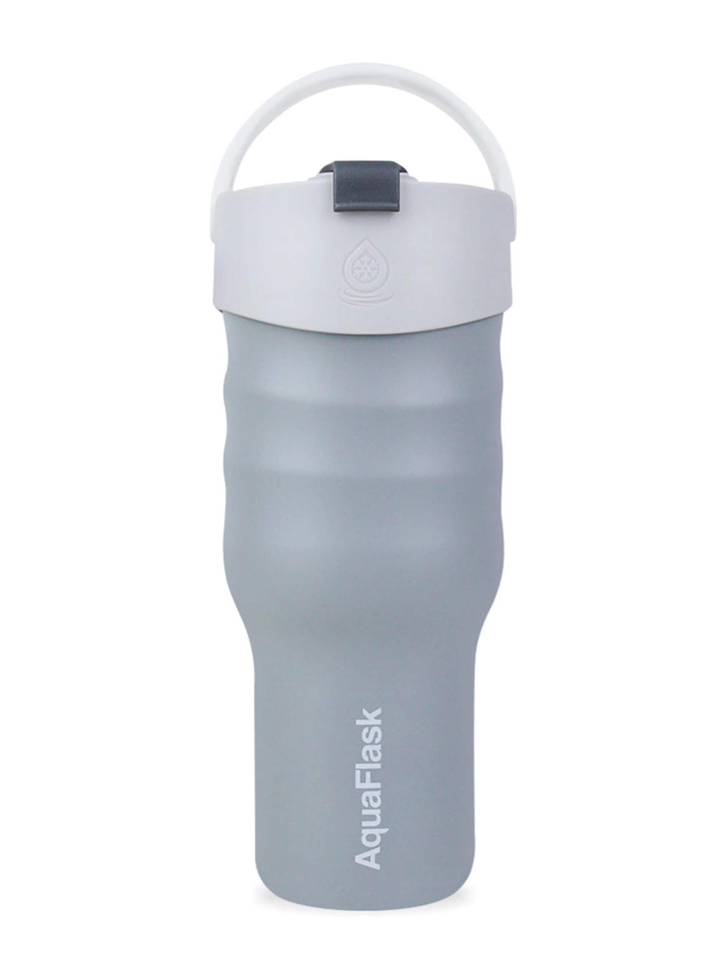 AquaFlask Láhev na vodu 'AquaFlask Termoláhev TUMBLER 887 ml' – šedá: přední strana