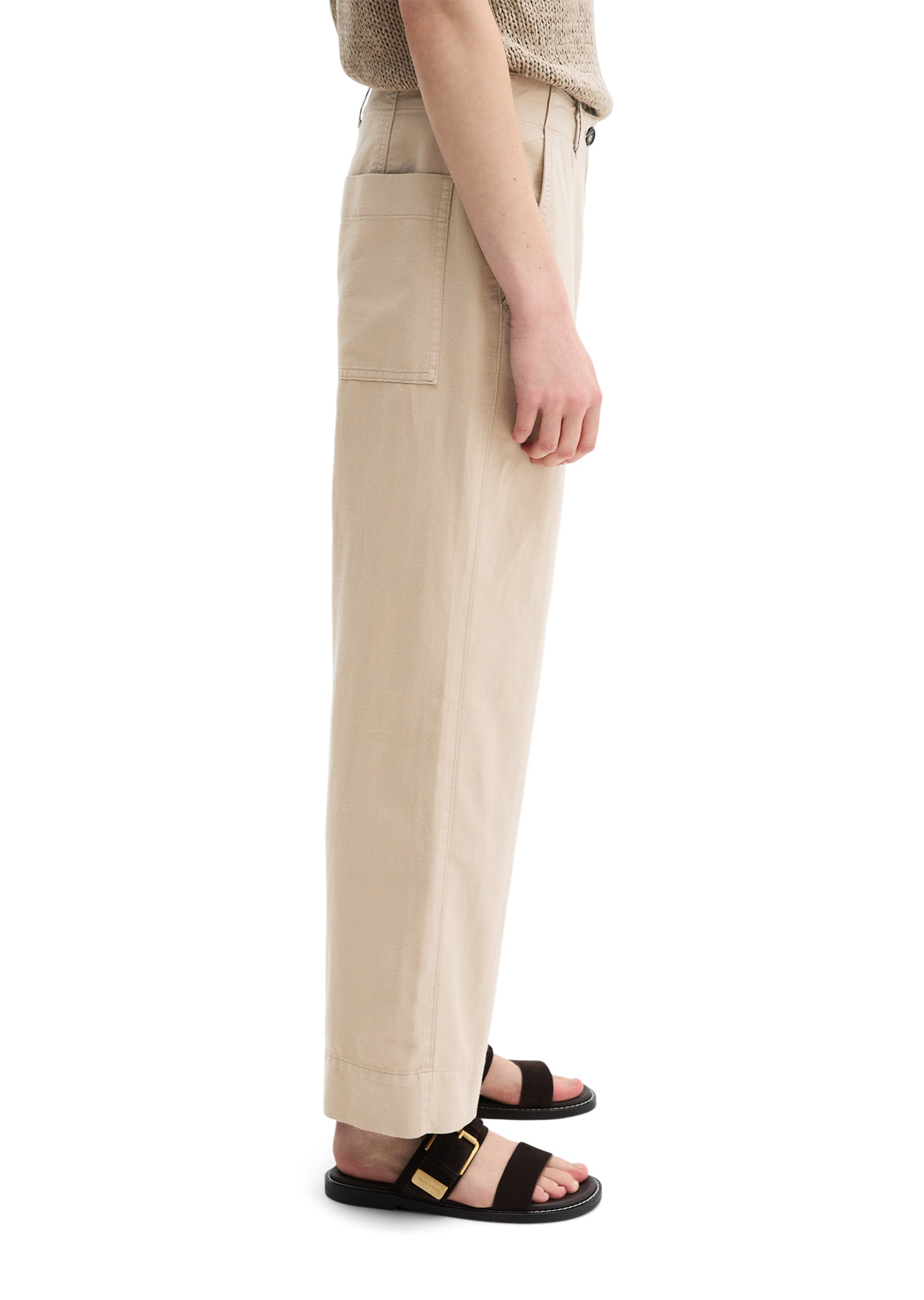 Marc O'Polo Loosefit Broek 'Lande' in Bruin