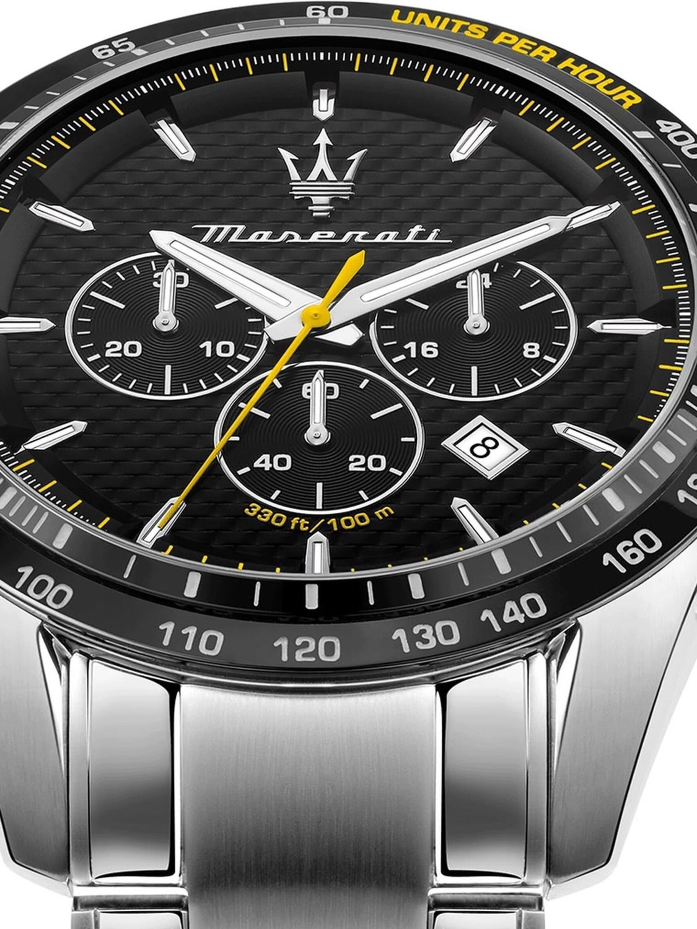 Montre à affichage analogique Maserati en argent