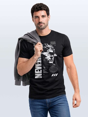Neverless Shirt 'greek mind' in Black