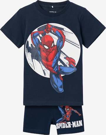 Pyjama 'Now Spiderman' NAME IT en bleu : devant