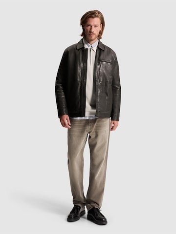 Veste mi-saison 'Leather jacket' CAST IRON en gris