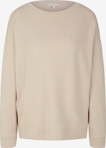 TOM TAILOR Sweatshirt in Beige: predná strana