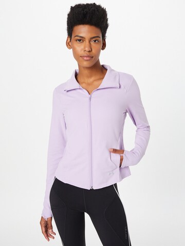 UNDER ARMOUR Sports sweat jacket 'Meridian' in Purple: front