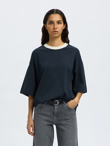 SELECTED Shirt in Blauw: voorkant