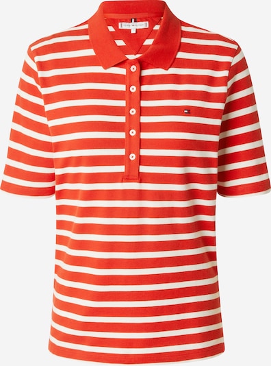 TOMMY HILFIGER Poloshirt in rot / weiß, Produktansicht