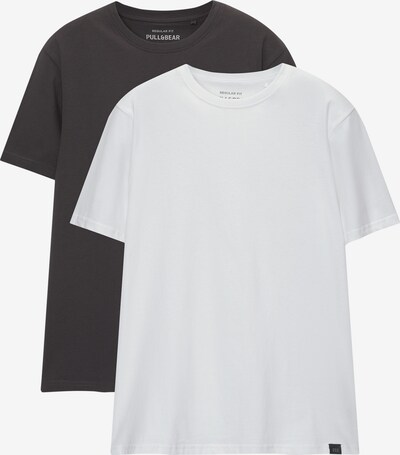 Maglietta Pull&Bear di colore antracite / grigio chiaro, Visualizzazione prodotti