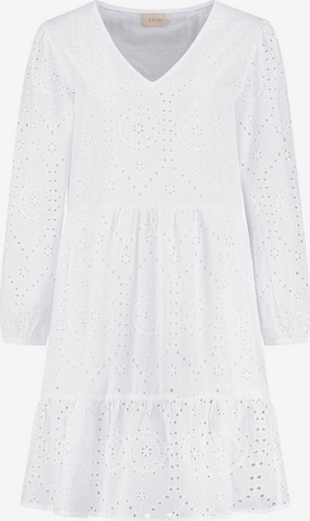 Shiwi - Vestido 'BRODERIE ANGLAISE' em branco: frente