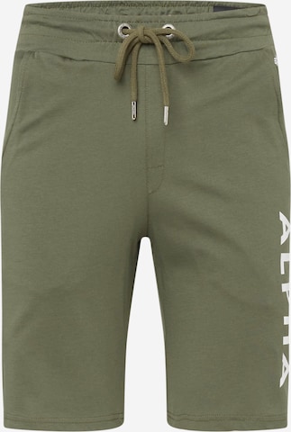 ALPHA INDUSTRIES Broek in Groen: voorkant