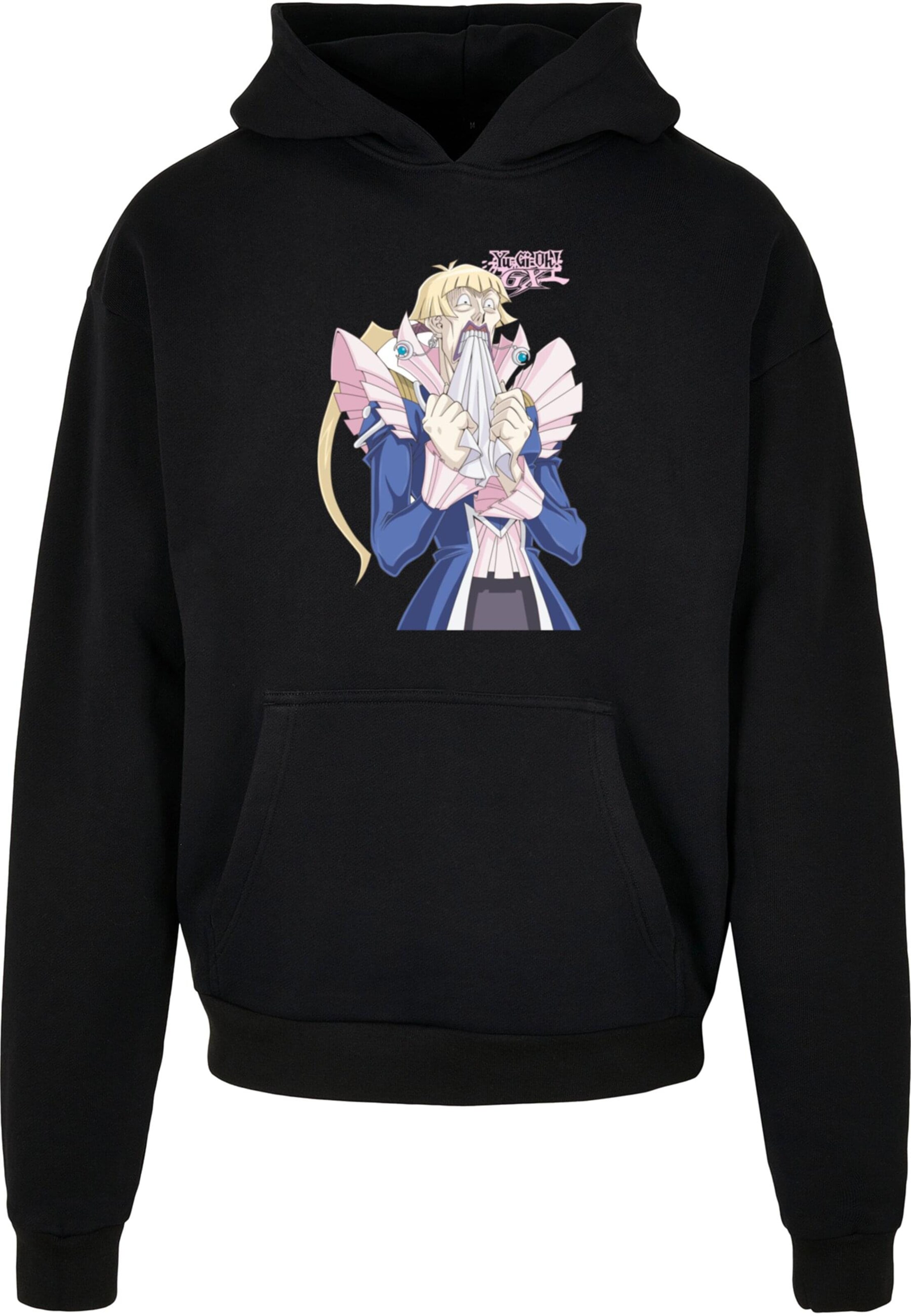 Merchcode Sweatshirt 'Yu-Gi-Oh! - Crowler' in Zwart: voorkant