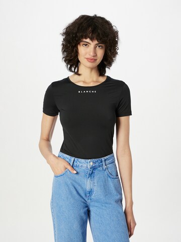 Tricou 'Comfy' de la Blanche pe negru: față