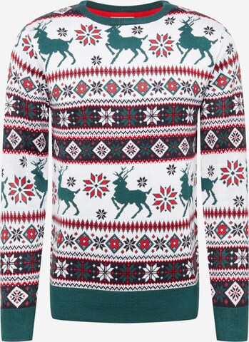 Lindbergh Pullover 'Christmas' in Weiß: predná strana