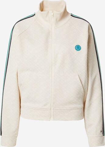 TOMMY HILFIGER Zip-Up Hoodie in Beige: front