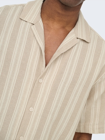 smėlio Only & Sons Patogus modelis Marškiniai 'ONSWalker'