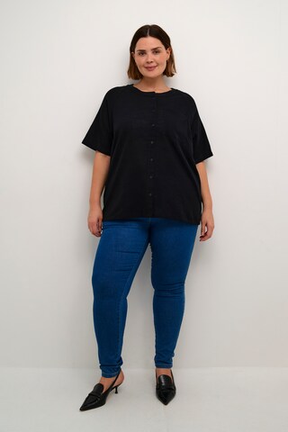 KAFFE CURVE - Blusa 'Paula' en negro