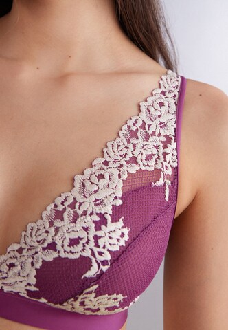 INTIMISSIMI Triangel BH 'Pretty Flowers' in Lila