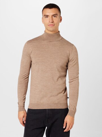 Coupe regular Pull-over 'Parcusman' Matinique en beige : devant