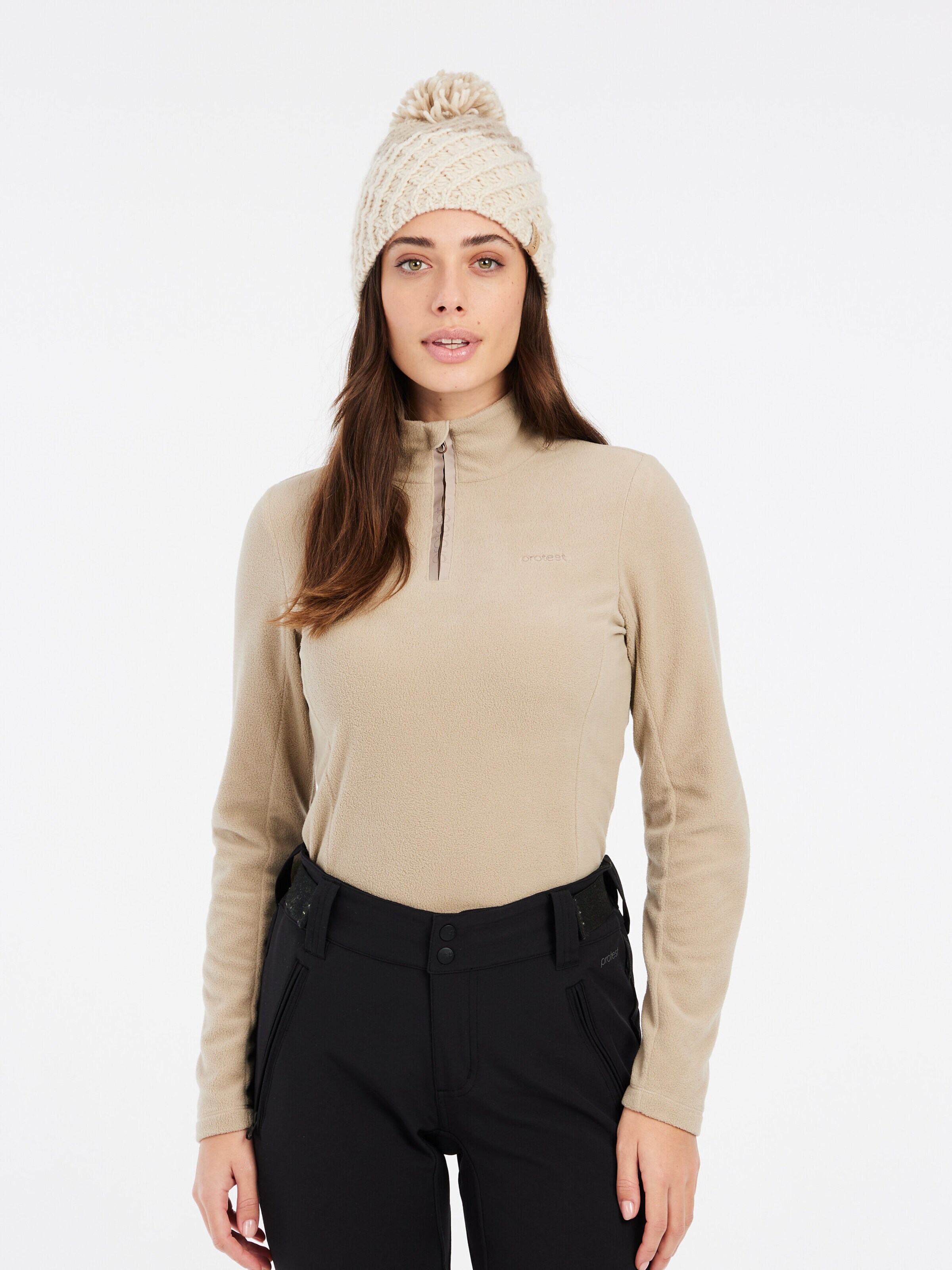 PROTEST Athletic Sweatshirt 'MUTEZ' in Brown: front