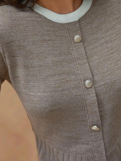 Hiccup Robes en maille en marron chiné, Vue avec produit